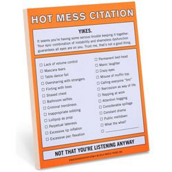 Hot Mess Citation Nifty Note Pad