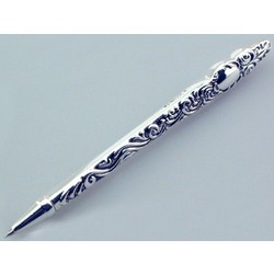 Engravable Antiqued Victorian Scroll Pen