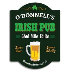 Cheers and Beers Personalized Irish Pub Sign