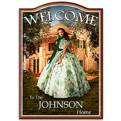 Gone with the Wind Family Personalized Welcome Sign