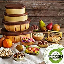Organic Fruit and Snack 4 Box Gift Tower