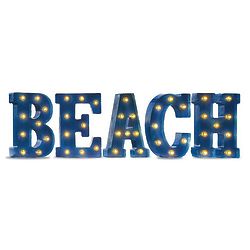 Marquee Lighted Beach Sign