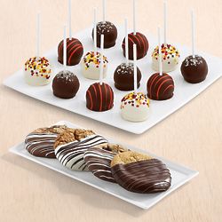 4 Dipped Cookies and 12 Autumn Cake Pops