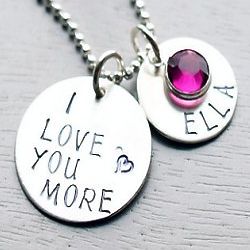I Love You More Personalized Birthstone Necklace