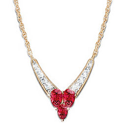 Enduring Love Garnet and Diamond Necklace