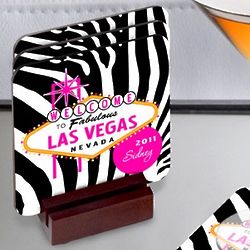 Personalized Las Vegas Coaster Set