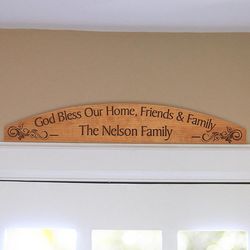 Personalized Bless This Home Wooden Plaque