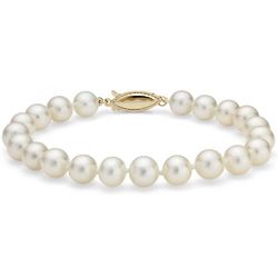 Freshwater Cultured Pearl Bracelet with 14K Gold