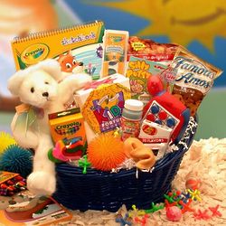 Kid's Tasty Snacks and Activity Gift Basket