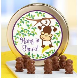 Hang In There! Milk Chocolate Monkeys Tin