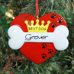 Personalized Best Dog Ornament