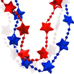 Patriotic Star Bead Necklaces