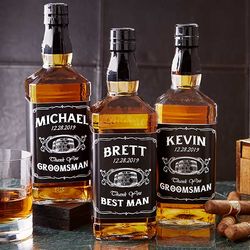 Groomsman's Personalized Whiskey Bottle Label