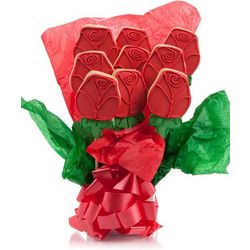 Red Roses 5 Cookie Bouquet