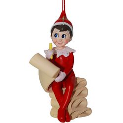 Personalized Elf on the Shelf Writing List Christmas Ornament