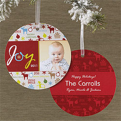 Personalized Joy To The World Hanging Ornament Cards