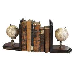 Old World Globe Bookends