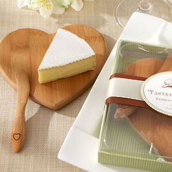 Tastefully Yours Heart-Shaped Bamboo Cheese Board