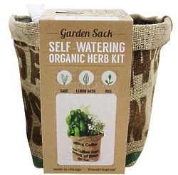 Self Watering Garden Sack of Dill, Sage & Lemon Basil Kit