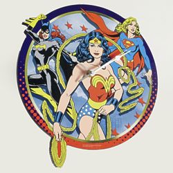 Girl Power Superhero Wall Clock