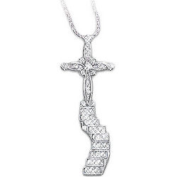 Loving Remembrance Swarovski Crystal Cross Necklace