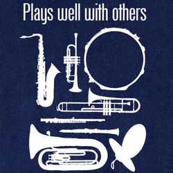 Plays Well with Others Instrument T-Shirt