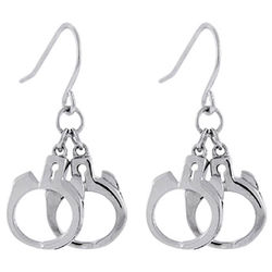 Sterling Silver Handcuff Earrings