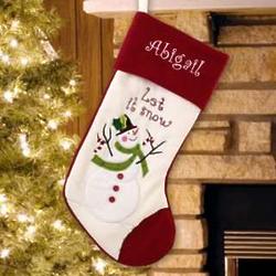 Personalized Let It Snow Stocking