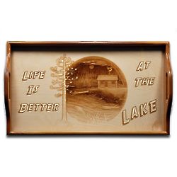Life is Better at the Lake Wooden Serving Tray