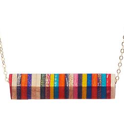 Recycled Half-Pipe Skateboard Necklace