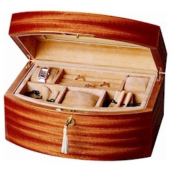 Mahogany Curved Jewelry Box