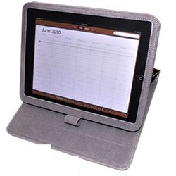 iPad Vertical Leather Stand Pouch Case with Strap Band