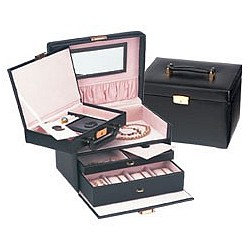 Leather Jewelry Box with Travel Attache