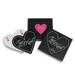 Two of a Kind Heart-Shape Playing Cards Wedding Favor