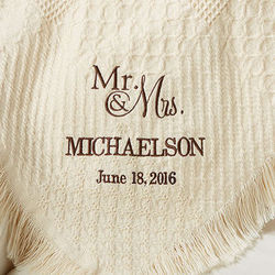 Couple's Personalized Wedding and Anniversary Afghan