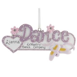 Personalized Dance Word Ornament