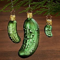 3 German Christmas Pickle Ornaments