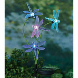 Color-Changing Dragonflies Garden Stake