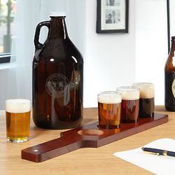 Bierhaus Personalized Beer Flight and Growler Gift Set