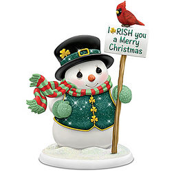 Precious Moments I*Rish You Snowman Christmas Figurine