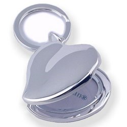 Engravable Silver Plated Heart Photo Locket Key Ring