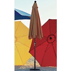 9' Fiberglass Umbrella in Desert Sand Brown