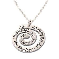 The Lord Is My Strength Sterling Silver Necklace