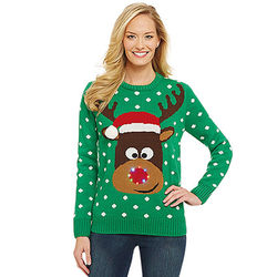 Reindeer LED Light-Up Sweater - FindGift.com