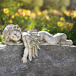 Softly Sleeping Angel Garden Statue