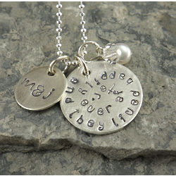 Happily Ever After Personalized Hand Stamped Necklace