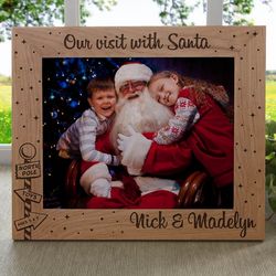 Santa and Me 8x10 Personalized Christmas Picture Frame