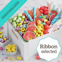 Sweet Surprises Gift Crate with Personalized Ribbon
