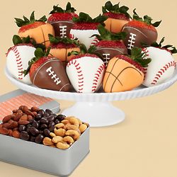 Snack Lover's Nut Trio & Full Dozen Sports Strawberries