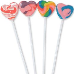 100 Swirled Heart Fancy Pops